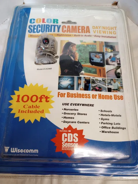 Wisecomm Color Day/Night Indoor Security Camera OC960 Night Vision-Audio NEW!