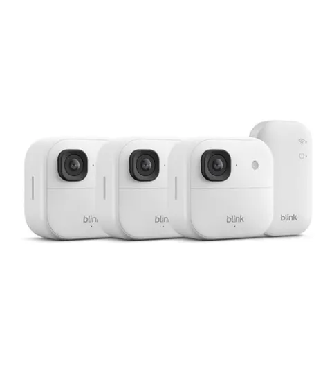 Blink Outdoor 2K+ Wireless Smart Security Cameras 3 Pack With Sync Module