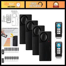 Wireless Vibration Alarm System for Doors, Windows, Bikes & Cars | 4 Sensors, 2