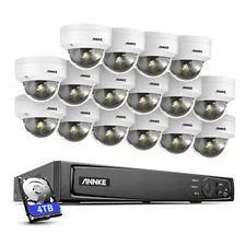 ANNKE 12MP AI Color Night PoE Security IP Camera System 16CH NVR Audio Recording