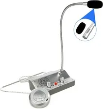 Window Intercom Speaker System Two Way Counter Communication With Mute