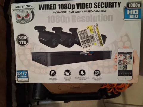 8CH 1080p DVR CCTV System w/ 4 Cameras, 1TB HDD, Motion, Push Alerts