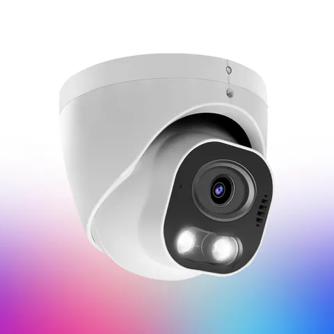 8MP 4K PoE IP , H.265 Smart Dual Light Turret Dome , Support Color Night Visi...