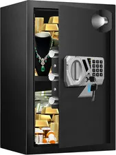 2.2 Cu Ft Fireproof Home Safe Box - Digital Electronic Keypad, Steel Security Co