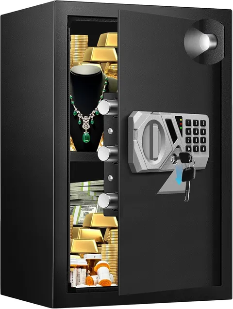 2.2 Cu Ft Fireproof Home Safe Box - Digital Electronic Keypad, Steel Security Co
