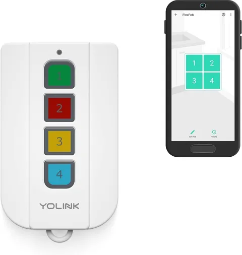 Flexfob 4-Button Smart Fob, up to 8 Functions, Trigger Alexa Routines & IFTTT Ap