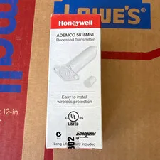 Honeywell ADEMCO 5818MNL Wireless Recessed Transmitter, Battery, White, Indoor