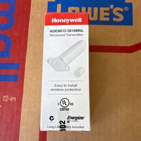 Honeywell ADEMCO 5818MNL Wireless Recessed Transmitter, Battery, White, Indoor