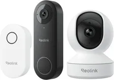 Video Doorbell Wifi Camera with 4MP Indoor Camera E1 Bundle, Remote Control in O