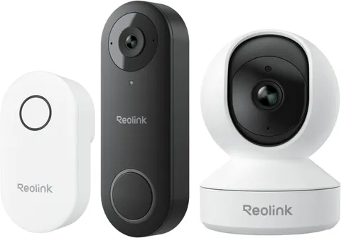 Video Doorbell Wifi Camera with 4MP Indoor Camera E1 Bundle, Remote Control in O