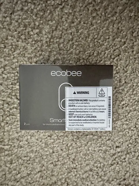 ecobee SmartSensor for Doors and Windows - Pack of 2 (EB-DWSHM2PK-01)