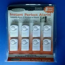 Handy Trends Instant Perfect Alarm 8 Pack for Doors Windows Peel & Stick 90 dB