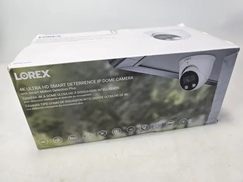 Lorex E893DD Dome Outdoor 4K Ultra HD Smart Deterrence IP Dome Camera, 