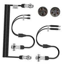 Heavy Duty Vehicle Coil Trailer Cable with 2 Channel 4 PIN AV Connector TC02