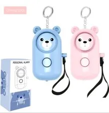 New Emergency Keychain / Personal Safety Alarm with LED light set of 2 Pink/Blue