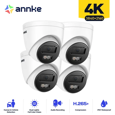ANNKE 4K POE Security IP Camera Audio Recording C800 8MP Outdoor Night Vision AI