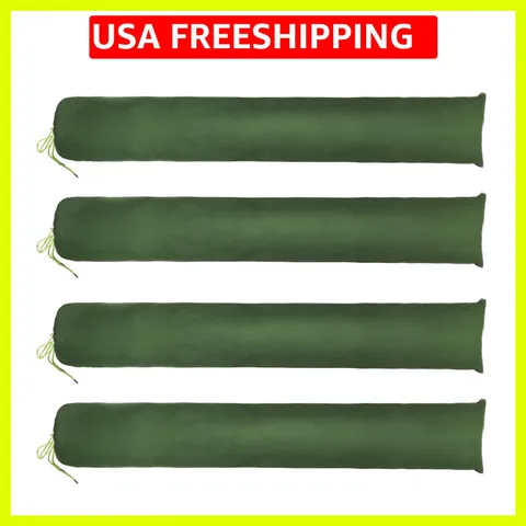 4 Pack 5 Feet x 10 Inch Long s for Flooding, Reusable Canvas Empty Sand Bags,...