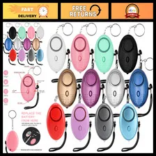 12 Pack 140DB Personal Security Alarm Keychain with LED Lights - Safety Alert fo