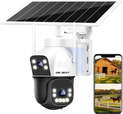 4G AOV Cellular Solar Security Camera Outdoor Wireless, 7/24 Recording 3MP+3MP N