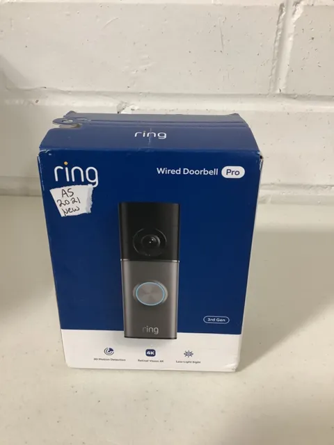 RING WIRED DOORBELL PRO (3RD GEN) RETINAL 4K FOR ULTRA-CLEAR VIDEO