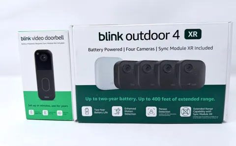 New Blink Outdoor 4 XR 4 Cameras System w/ Sync Module + 1 Video Doorbell Bundle