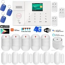 Wireless & Wired WiFi IP 4G Office Home Burglar Security Alarm System TUYA APP