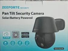ZEEPORTE SECURITY Snap 30T Solar Security Cameras Wireless Outdoor Black NEW