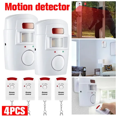 2 Set Motion Sensor Wireless Security Alert System Home Driveway Alarm Garage