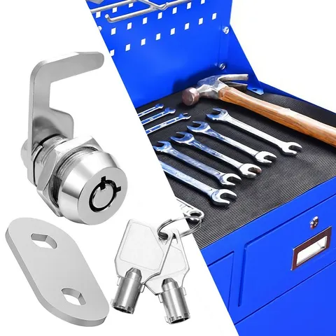 Tool Box Lock Cylinder Tubular Camlock 90?? Hook Cam Replacement Lock & Keys Set