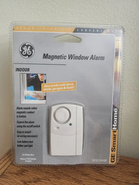 GE Indoor Magnetic Window Alarm Doors Shed Garage Boat Alarm Easy Install