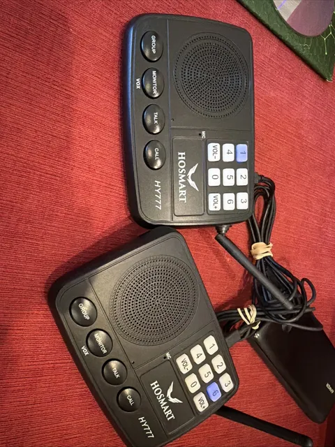 Set Of 2 HOSMART Wireless Home Intercom System  7-Channel Long Range FM HY-777