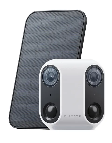 XM1 Dual-Lens Solar Security Camera Outdoor Wireless, Starlight Night Vision,...