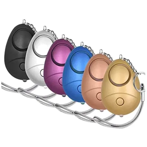 6 Pack 140DB Personal Security Alarm Keychain with LED Lights - Ultimate Safety