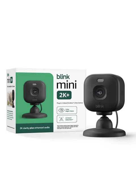 Blink - Mini 2K+ Compact plug-in security camera, 2K video resolution, Black