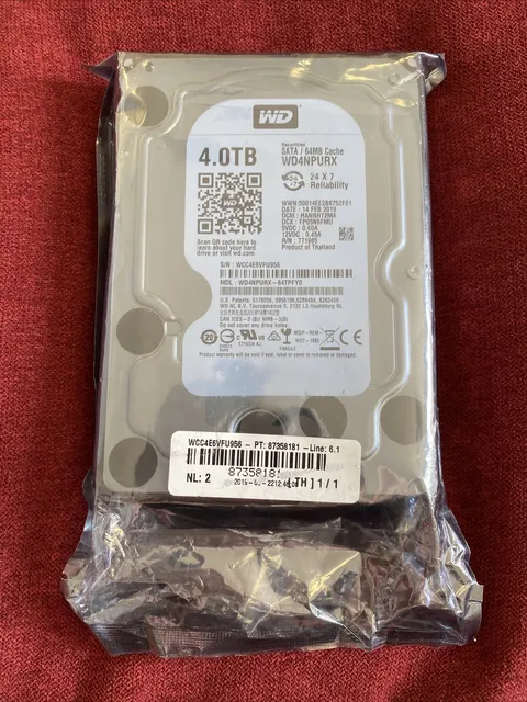 WD Purple NV 4TB Surveillance HDD WD4NPURX 64MB Intellipower FREE SHIPPING