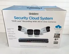 Uniden UC8400 Security Cloud System 4-Camera Full HD 1080p Wired PoE CCTV Kit