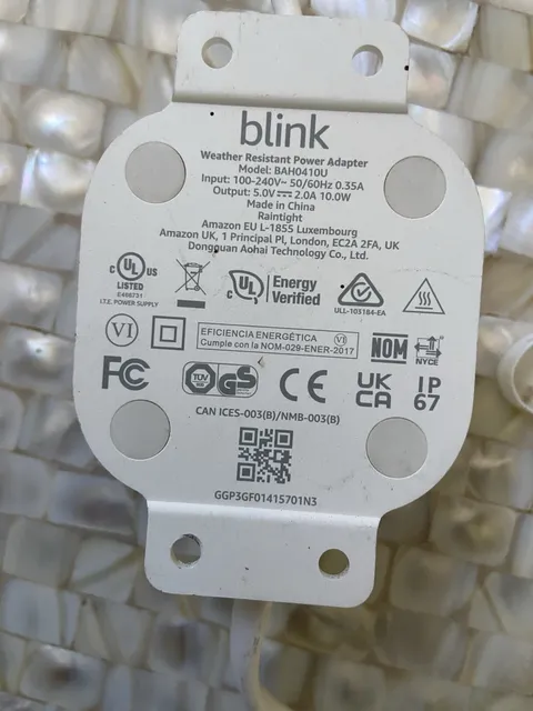 Blink Weather Resistant 13ft Power Adapter for white Mini 2 and Blink Outdoor 4