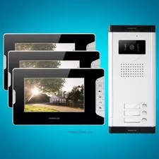 7" LCD Video Door Entry Intercom Kit with LCD Color Screen for Secure Home