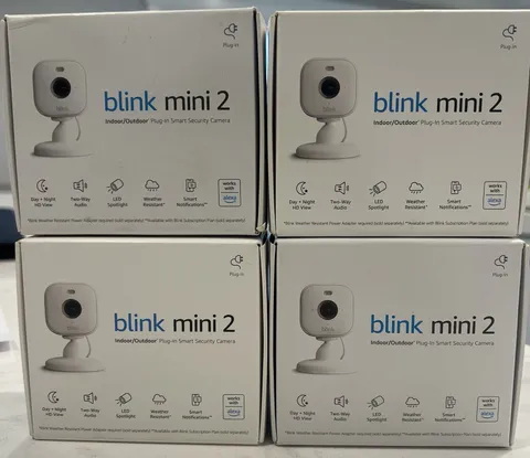 🔥 NIB (4-Pack) Blink Mini Indoor Plug-In HD 2nd Gen Security Cameras