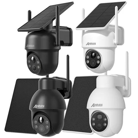 5MP Wireless Security Camera System Outdoor Pan/Tilt WiFi Solar Battery Powered