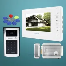 7inch Wired Video Security Door Phone Electric Lock Supported for Home Security