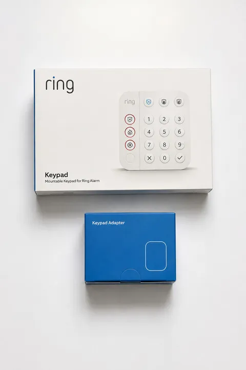 Ring Alarm Keypad + Keypad Adapter White Security System Accessories - 2nd Gen