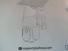 SEHMUA Pan Tilt Solar Security Camera Wireless Outdoor 360°  RBX-S40 nos black