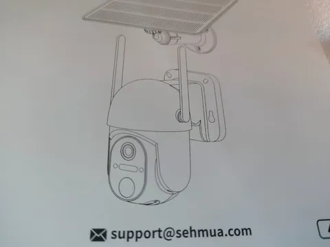 SEHMUA Pan Tilt Solar Security Camera Wireless Outdoor 360°  RBX-S40 nos black