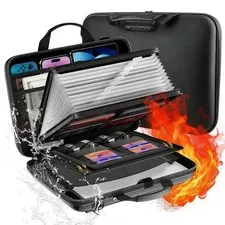 Accordion Fireproof Document Box with Lock Hard Case File Organizer Fire Safe