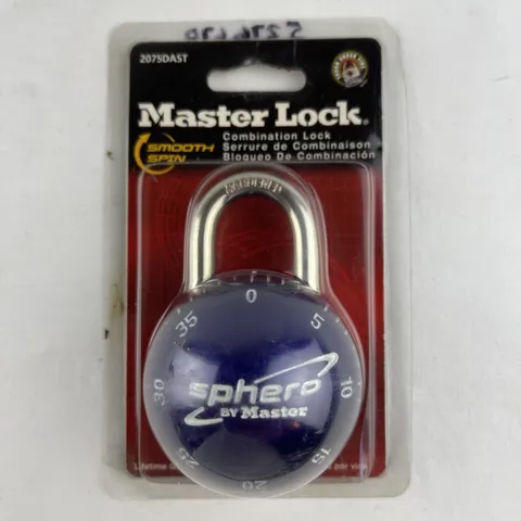 Master Lock Sphero by Master Smooth Spin Combination Lock Padlock 2075DAST NEW