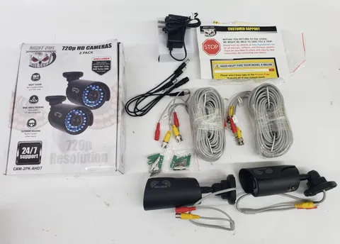 Two Pack Night Owl HD Cameras 100ft Vision Wide Angle 720p CAM-2PK-AHD7 4A5