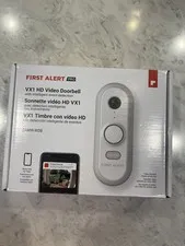 First Alert VX1 HD Video Doorbell W/Intelligent Event Detection - CAMW-WDB - NEW