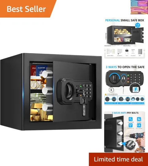 1.3 Cub s for Home Use, Security Digital Fire Safe Money Safe Box with Progra...