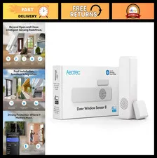 Z-Wave Door Window Sensor - Long Range, Open/Close, Temp & Humidity, Smart Home